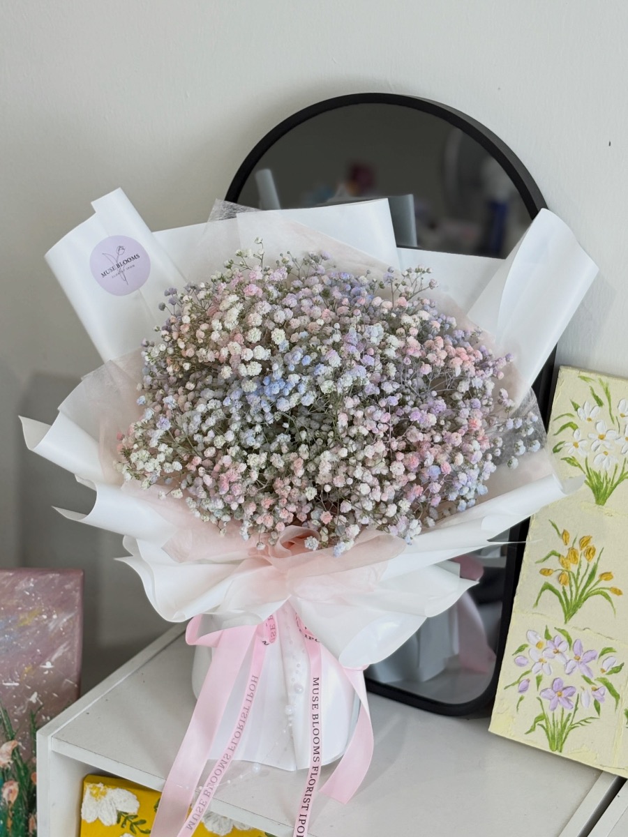 Colorful Baby’s Breath Bouquet