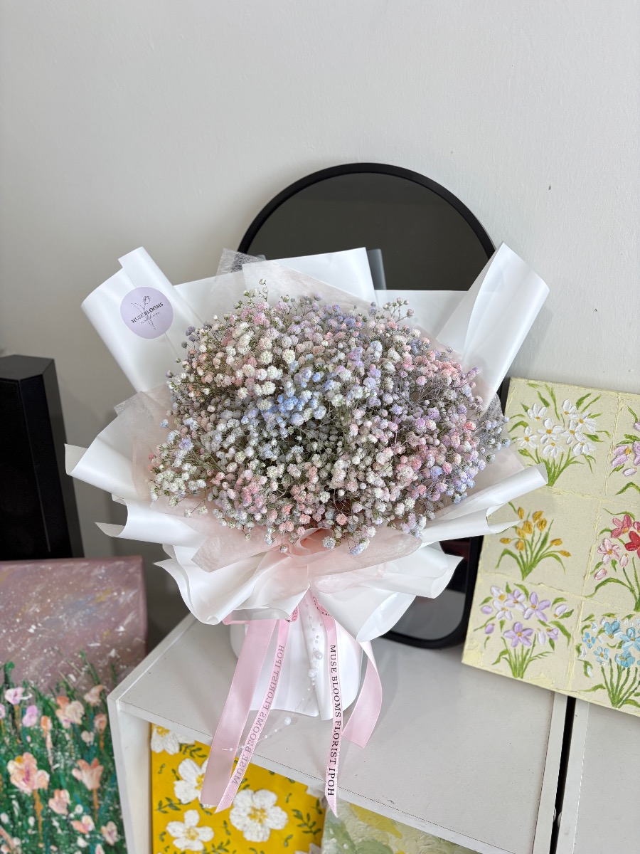 Colorful Baby’s Breath Bouquet – photo 2