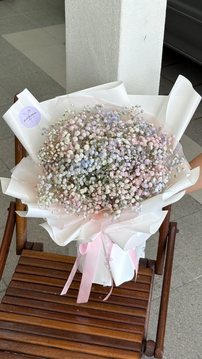 Colorful Baby’s Breath Bouquet – photo 3