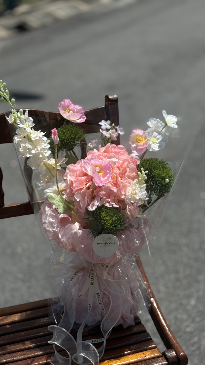 Ethereal Pink Artificial Flower Bouquet
