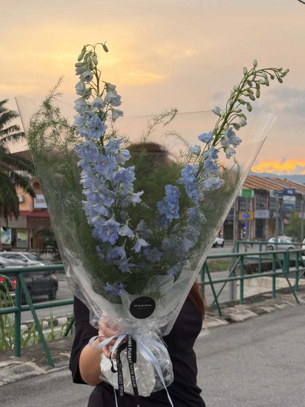 Blue Delphinium & Pampas Bouquet – photo 3