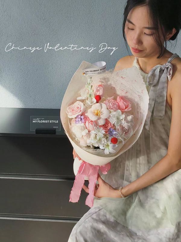 Strawberry Milkshake Soap Flower Bouquet