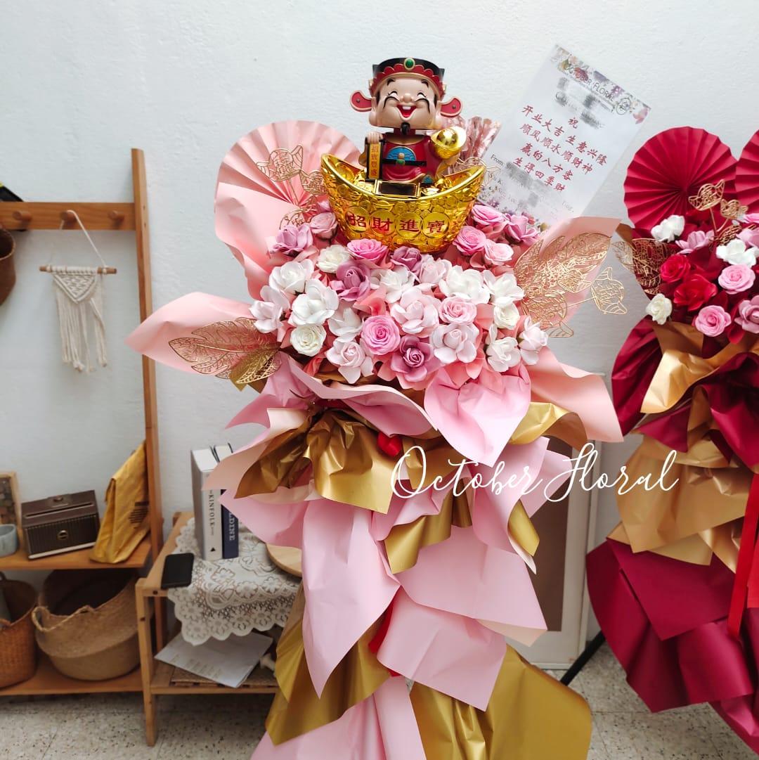 Soap Flower Stand w/ Wealth God