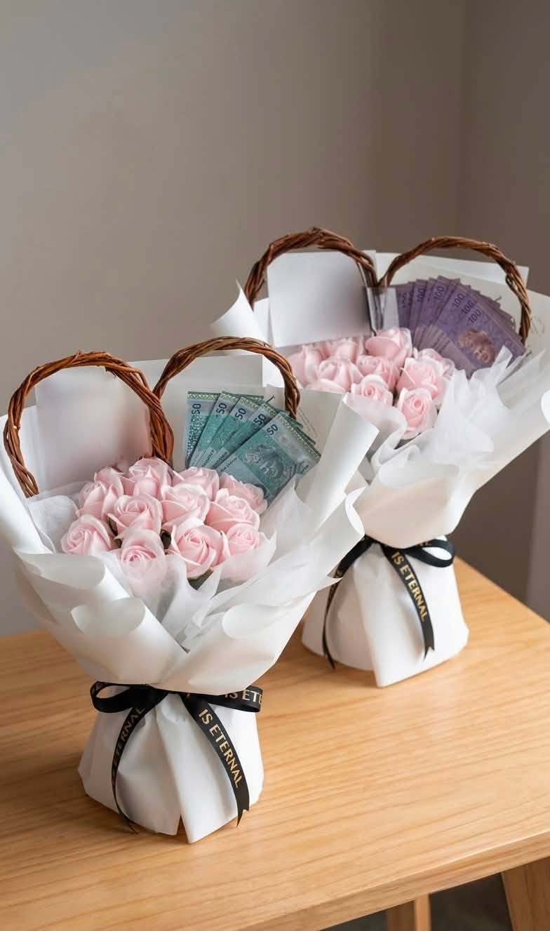 Love Is Eternal Money Rose Bouquet