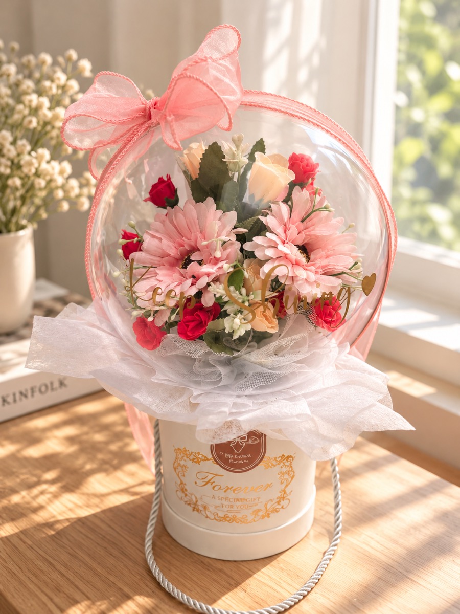 Pink Serenade Acrylic ball box