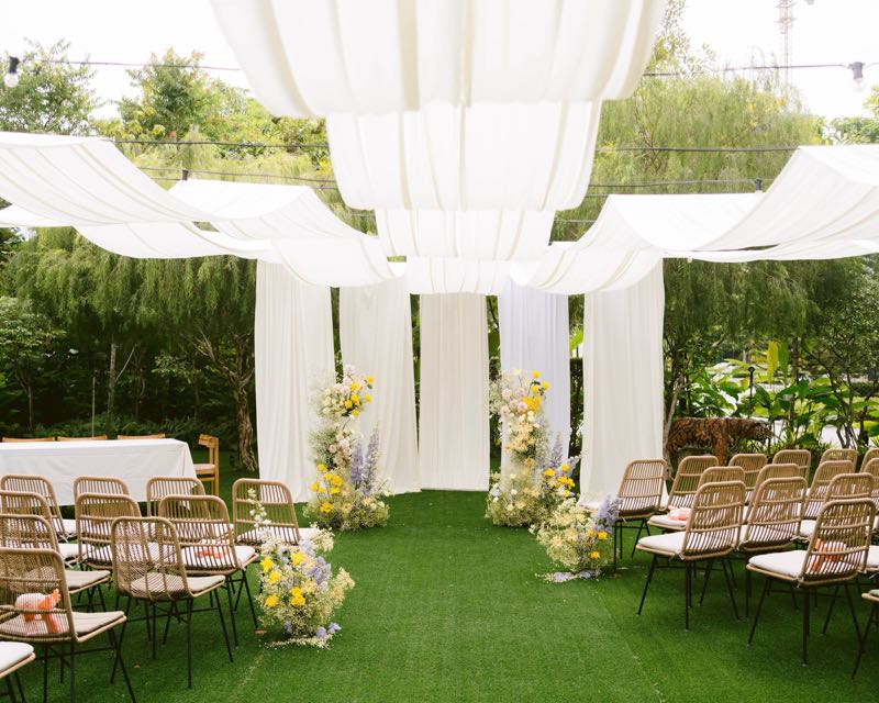 Botanical Wedding Decor and Bouquet
