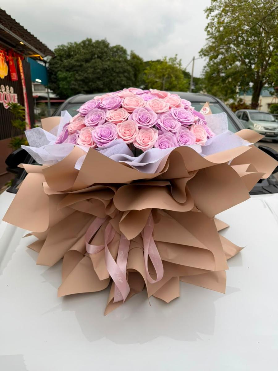 66 PCS PINK+PURPLE ROSE – photo 2