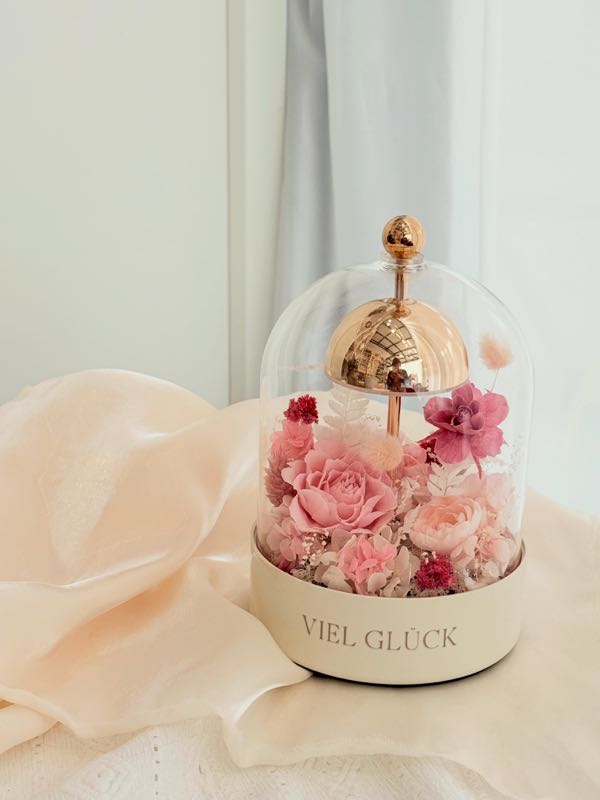 Preserved Flower Glass Night Lamp