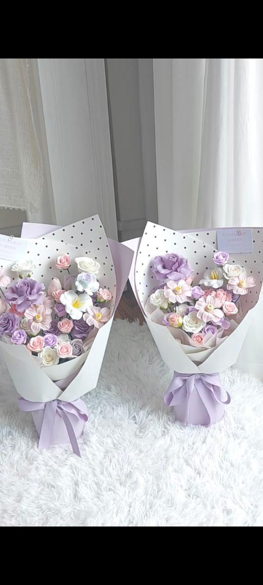 Purple Soap Flower Bouquet