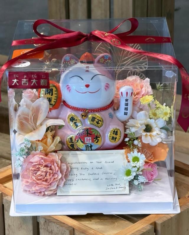 Peach Blossom Luck Cat Opening Box