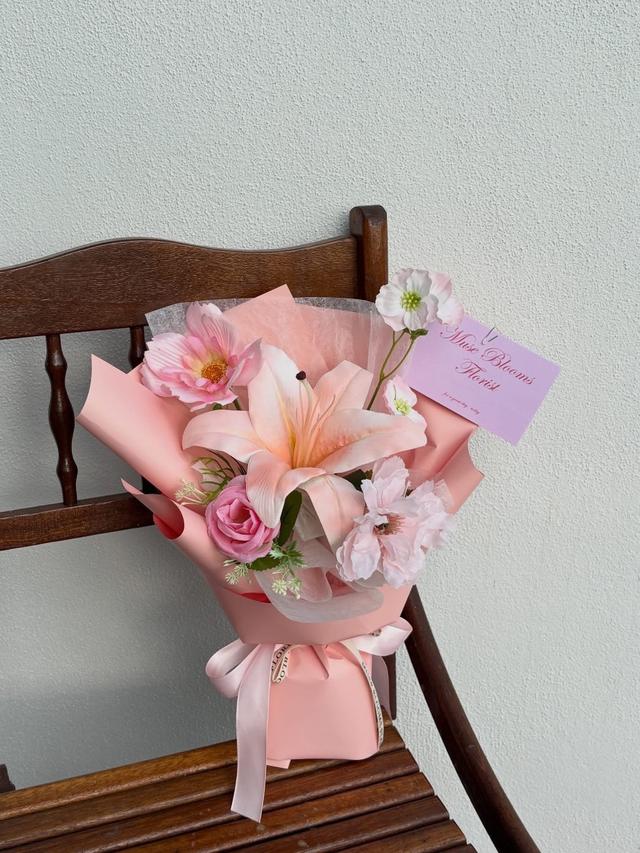Pink Artificial Lily Bouquet