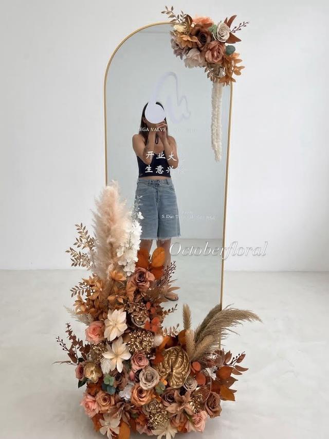 Gilded Garden Mirror Stand